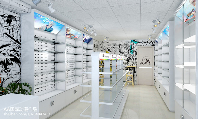 沉浸動漫世界 動漫加盟店3D裝修設計效果圖全解析